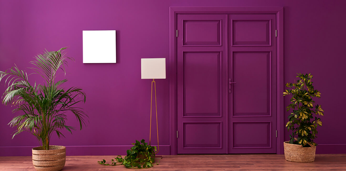Фиолетовая межкомнатная дверь